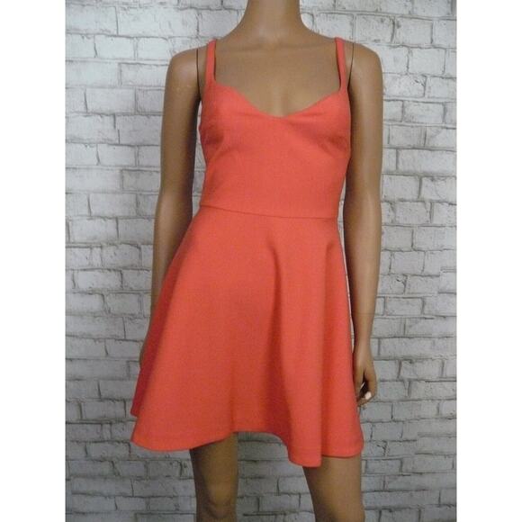 $365 Elizabeth and James Peach Bellini Delia Fit & Flare Canvas Dress 4 NWT - Picture 5 of 12